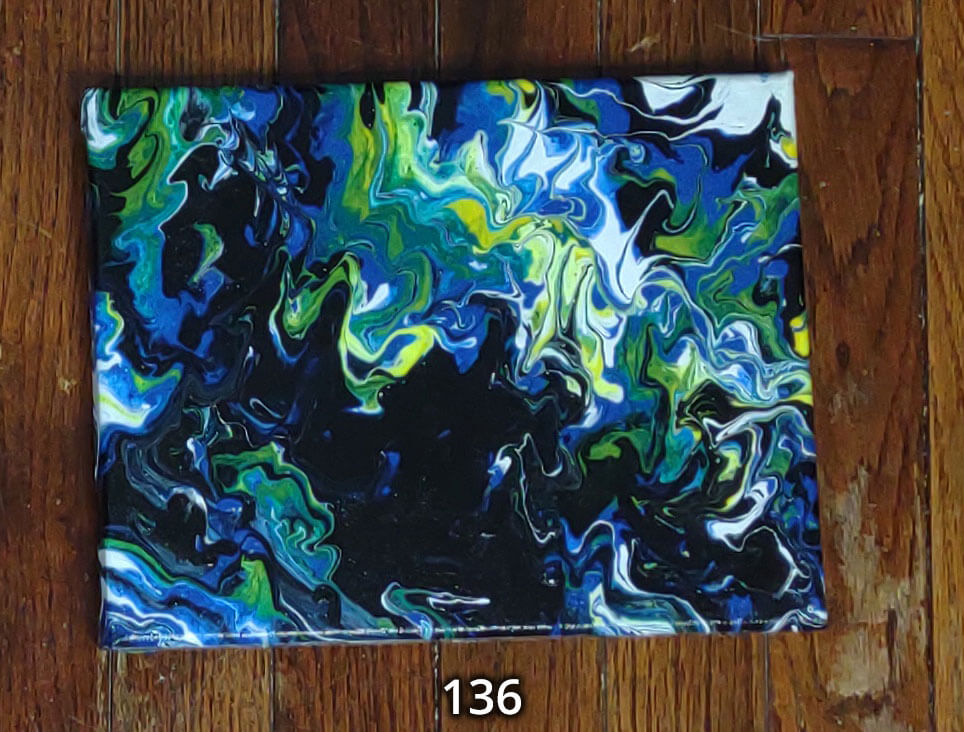 An 8x10 paint pour piece